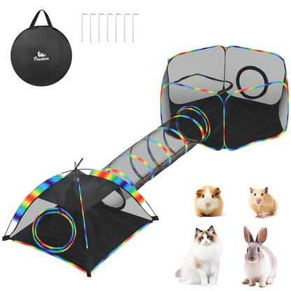 Outdoor Cat Enclosures,Portable Mesh Cat Tent, Tunnel, Playhouse with Free Carry Bag