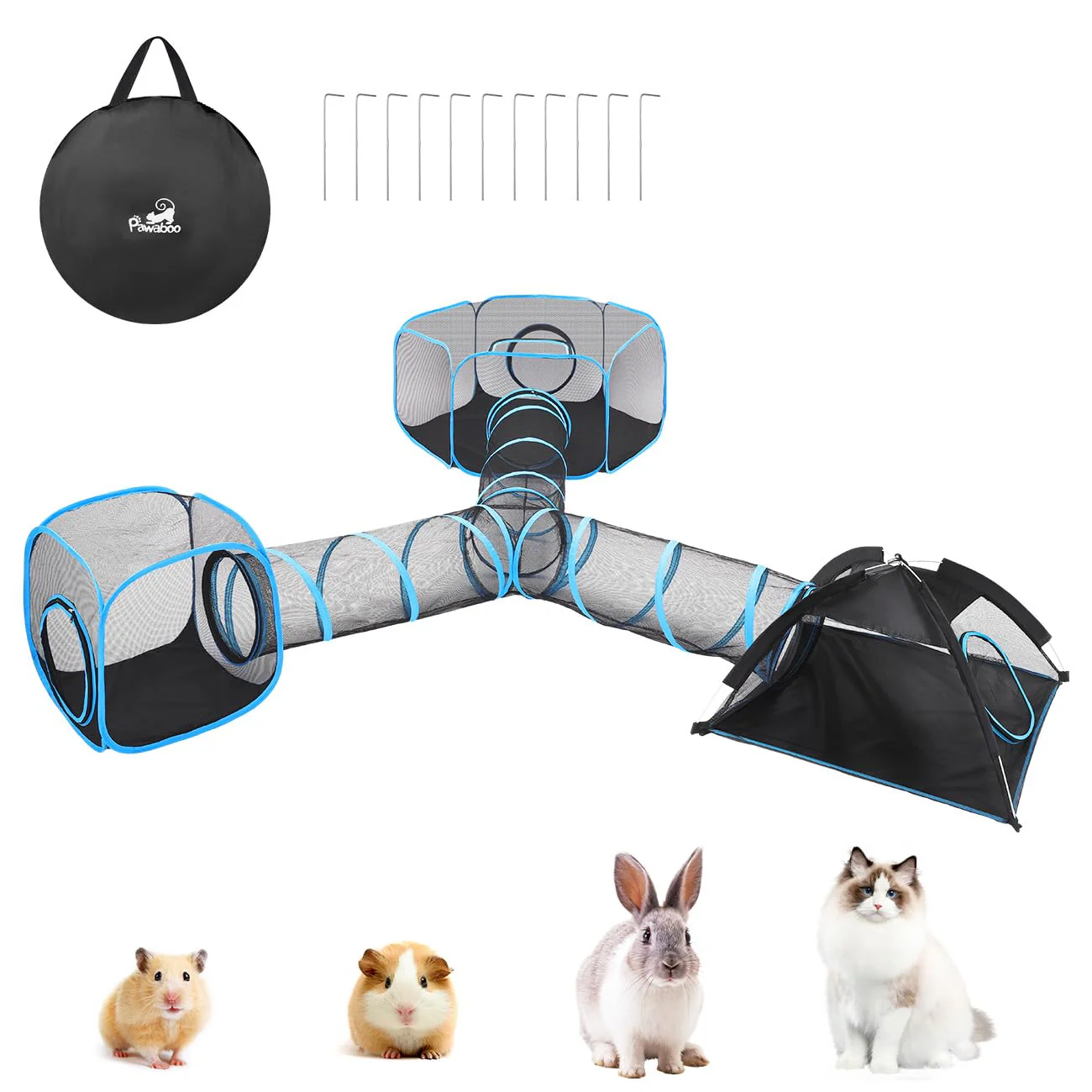 Outdoor Cat Enclosures,Portable Mesh Cat Tent, Tunnel, Playhouse with Free Carry Bag