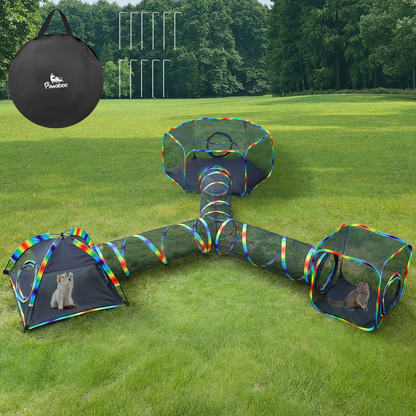 Outdoor Cat Enclosures,Portable Mesh Cat Tent, Tunnel, Playhouse with Free Carry Bag