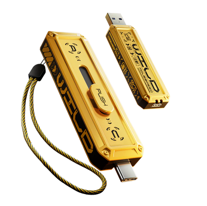 Dual Interface Push-Pull Design Solid State Flash Drive, MOVESPEED WD10 128GB-2TB 1000MB/s, USB 3.2 Gen2+Type C