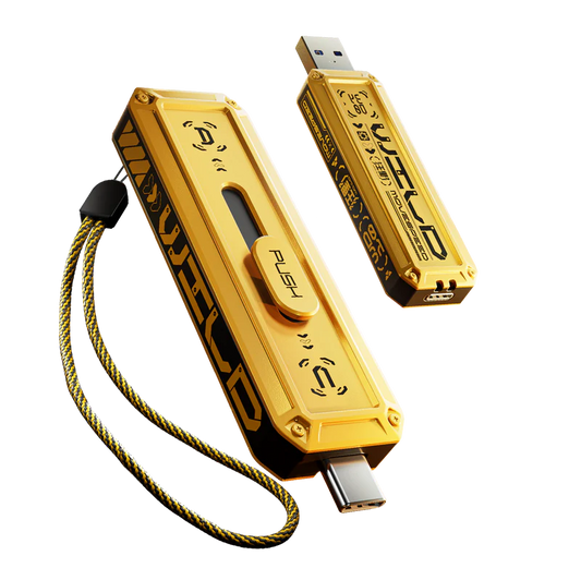 Dual Interface Push-Pull Design Solid State Flash Drive, MOVESPEED WD10 128GB-2TB 1000MB/s, USB 3.2 Gen2+Type C