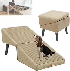 🐶 Dog Ramp + Ottoman 👑