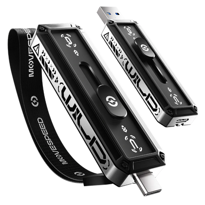 Dual Interface Push-Pull Design Solid State Flash Drive, MOVESPEED WD10 128GB-2TB 1000MB/s, USB 3.2 Gen2+Type C