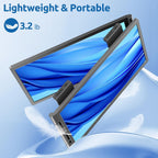 14" Dual Laptop Screen Extender – Portable 1080P IPS Triple Monitor, Plug & Play