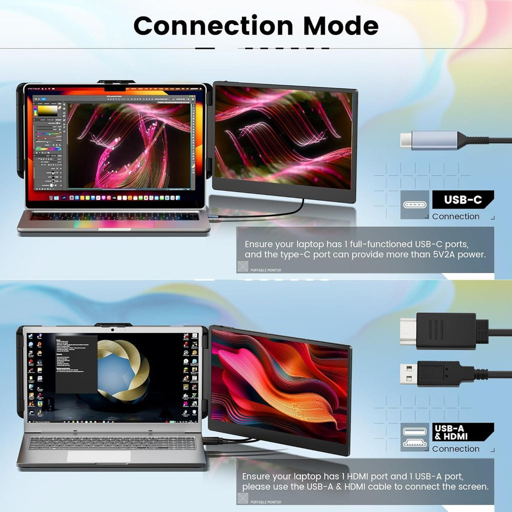 120Hz 14" Portable Monitor – USB-C/HDMI