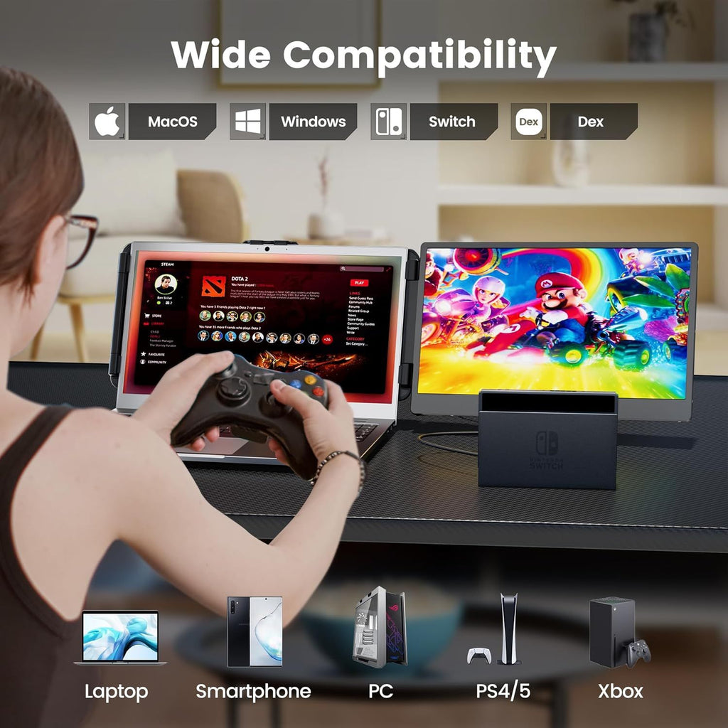 120Hz 14" Portable Monitor – USB-C/HDMI